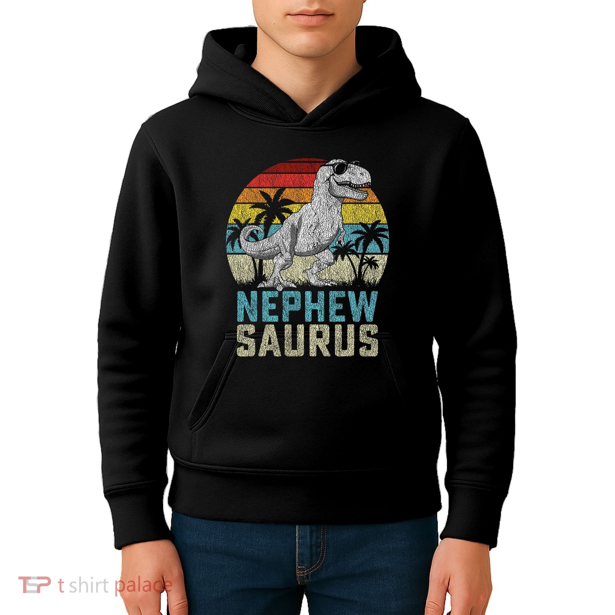 Nephewsaurus T Rex Dinosaur Nephew Saurus FatherS Family Kids Hoodie