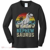 Nephewsaurus T Rex Dinosaur Nephew Saurus FatherS Family Kids Long Sleeve Shirt thumb 0