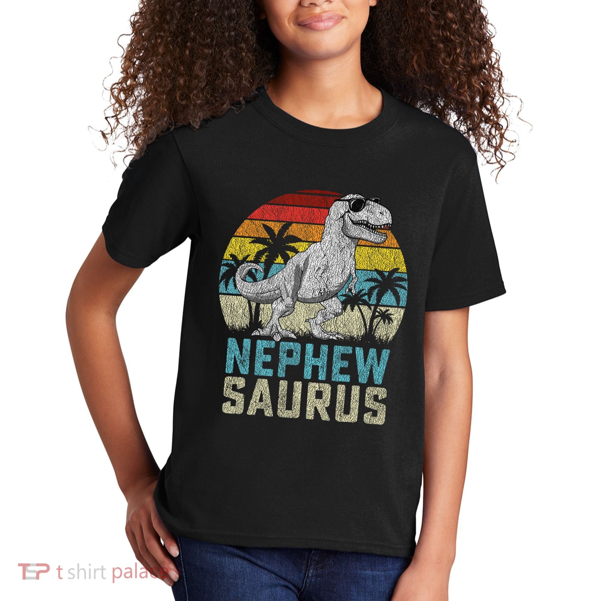 Nephewsaurus T Rex Dinosaur Nephew Saurus FatherS Family Kids T-Shirt
