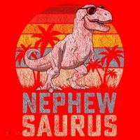 Nephewsaurus T Rex Dinosaur Nephew Saurus FatherS Family Santa Hat thumb 1