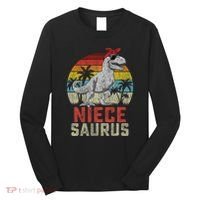Niecesaurus T Rex Dinosaur Niece Saurus MotherS Family Long Sleeve Shirt thumb 0
