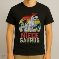 Niecesaurus T Rex Dinosaur Niece Saurus MotherS Family T-Shirt thumb 3