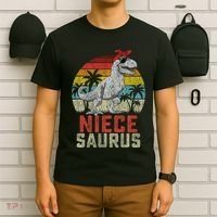 Niecesaurus T Rex Dinosaur Niece Saurus MotherS Family T-Shirt thumb 6