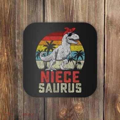 Niecesaurus T Rex Dinosaur Niece Saurus MotherS Family Coaster