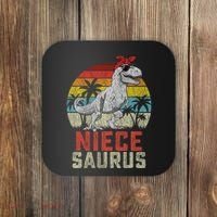 Niecesaurus T Rex Dinosaur Niece Saurus MotherS Family Coaster thumb 0