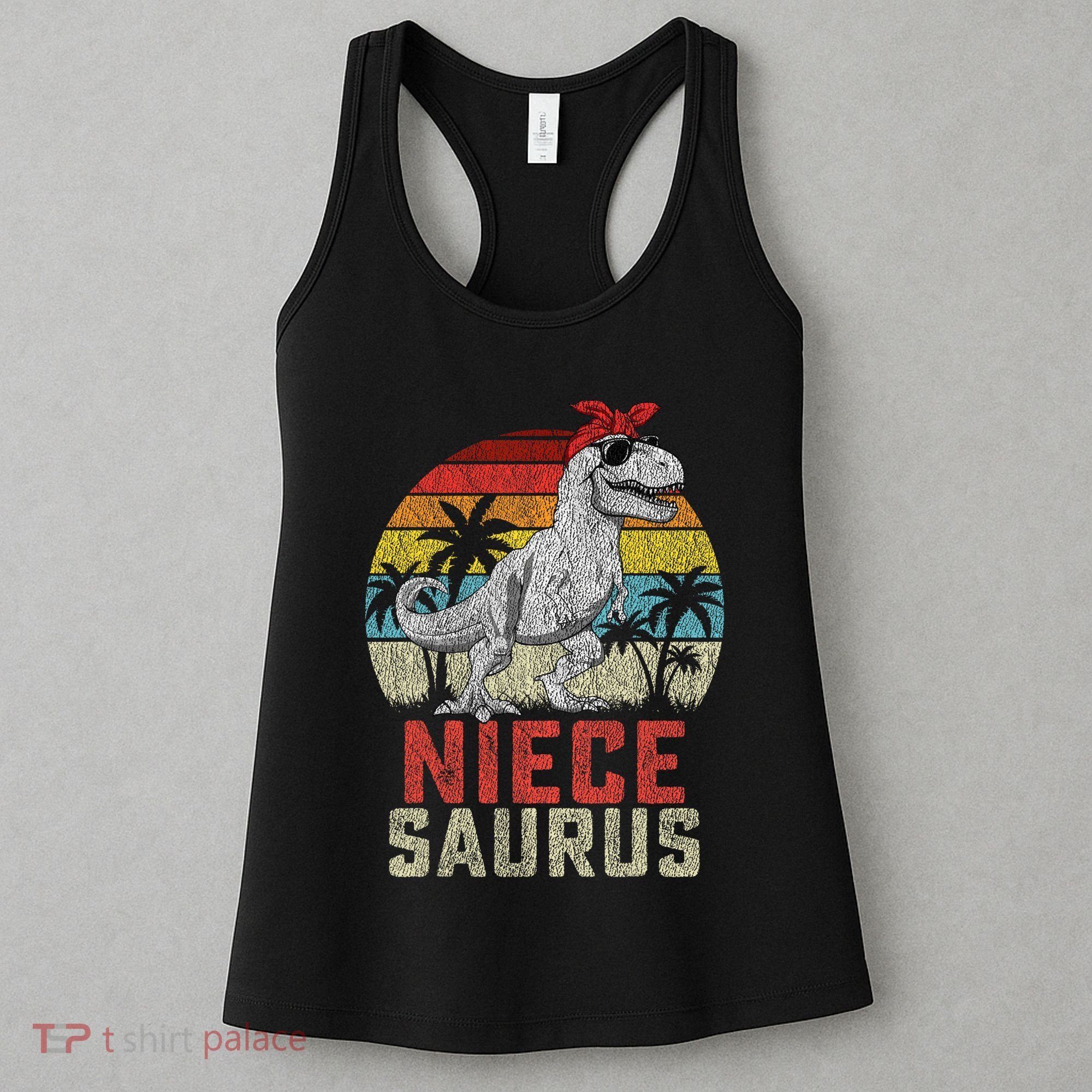 Niecesaurus T Rex Dinosaur Niece Saurus MotherS Family Women's Tank Top