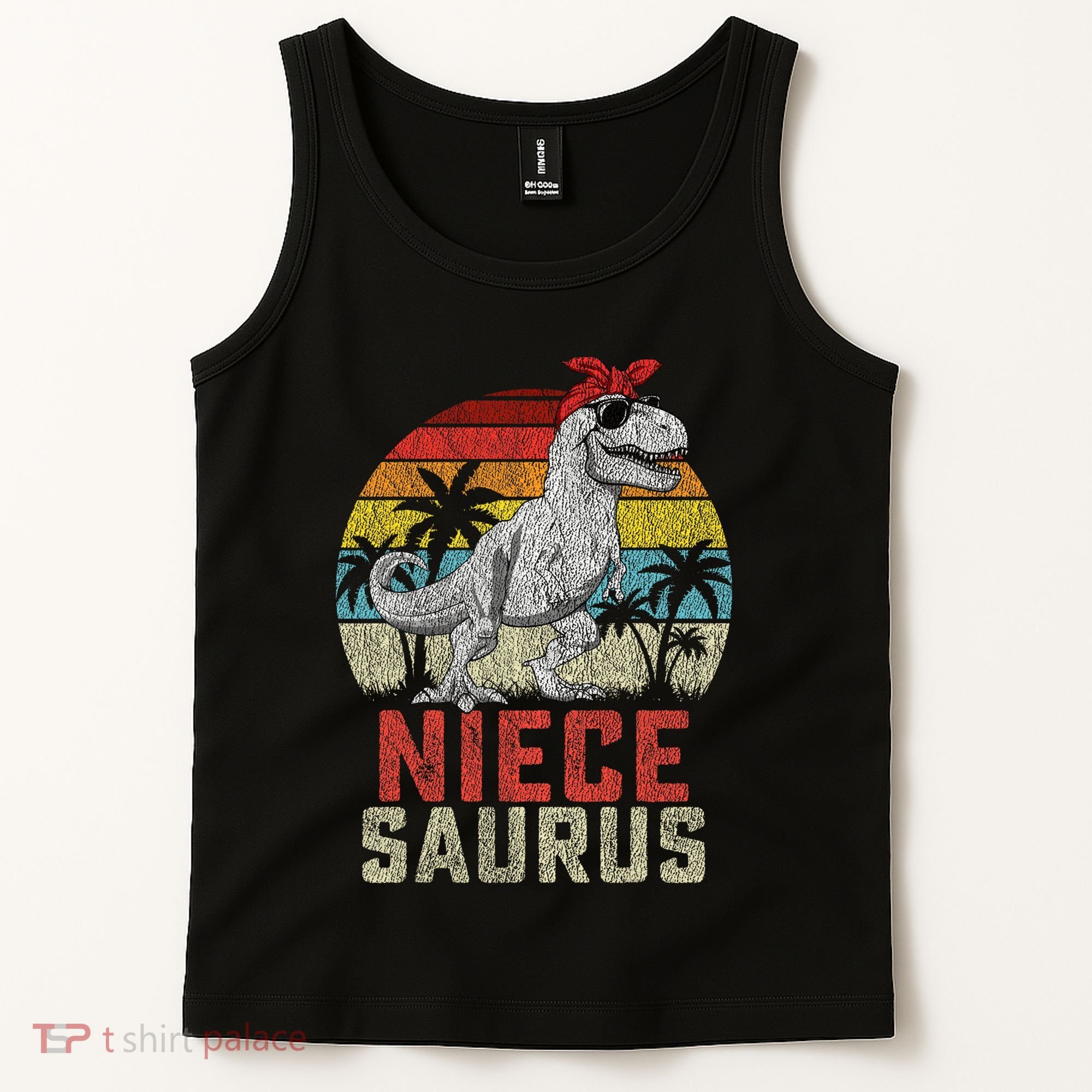 Niecesaurus T Rex Dinosaur Niece Saurus MotherS Family Tank Top