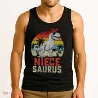 Niecesaurus T Rex Dinosaur Niece Saurus MotherS Family Tank Top thumb 3