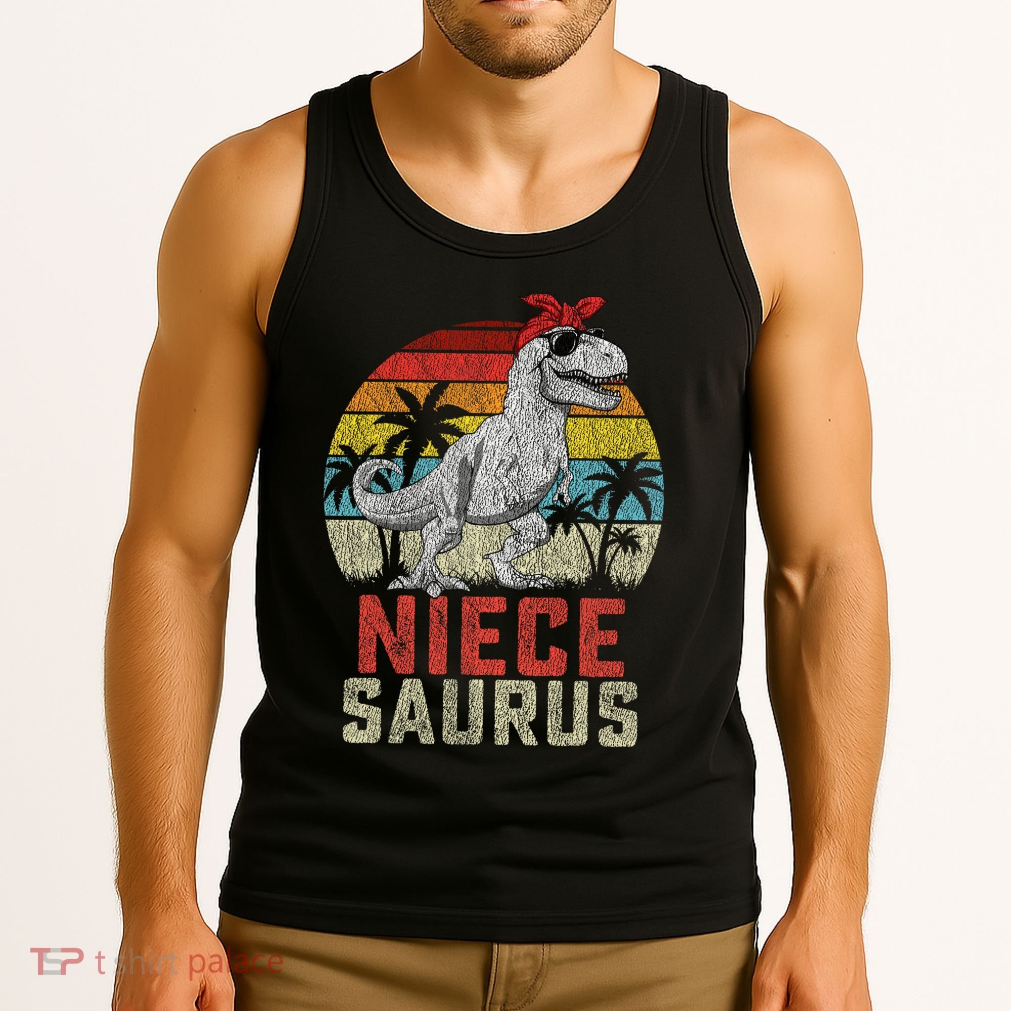 Niecesaurus T Rex Dinosaur Niece Saurus MotherS Family Tank Top