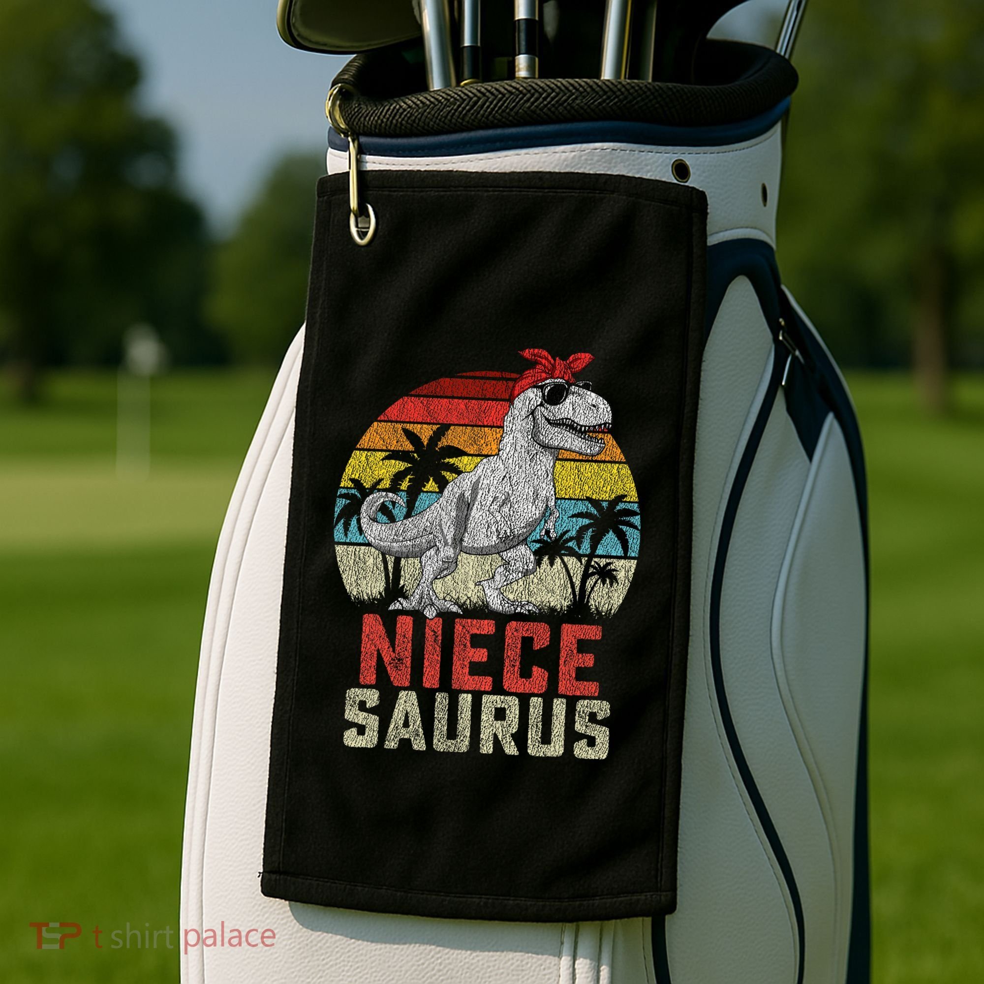 Niecesaurus T Rex Dinosaur Niece Saurus MotherS Family Golf Towel