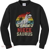Niecesaurus T Rex Dinosaur Niece Saurus MotherS Family Kids Sweatshirt thumb 0