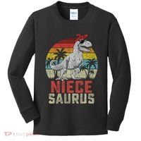 Niecesaurus T Rex Dinosaur Niece Saurus MotherS Family Kids Long Sleeve Shirt thumb 0