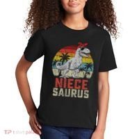 Niecesaurus T Rex Dinosaur Niece Saurus MotherS Family Kids T-Shirt thumb 2