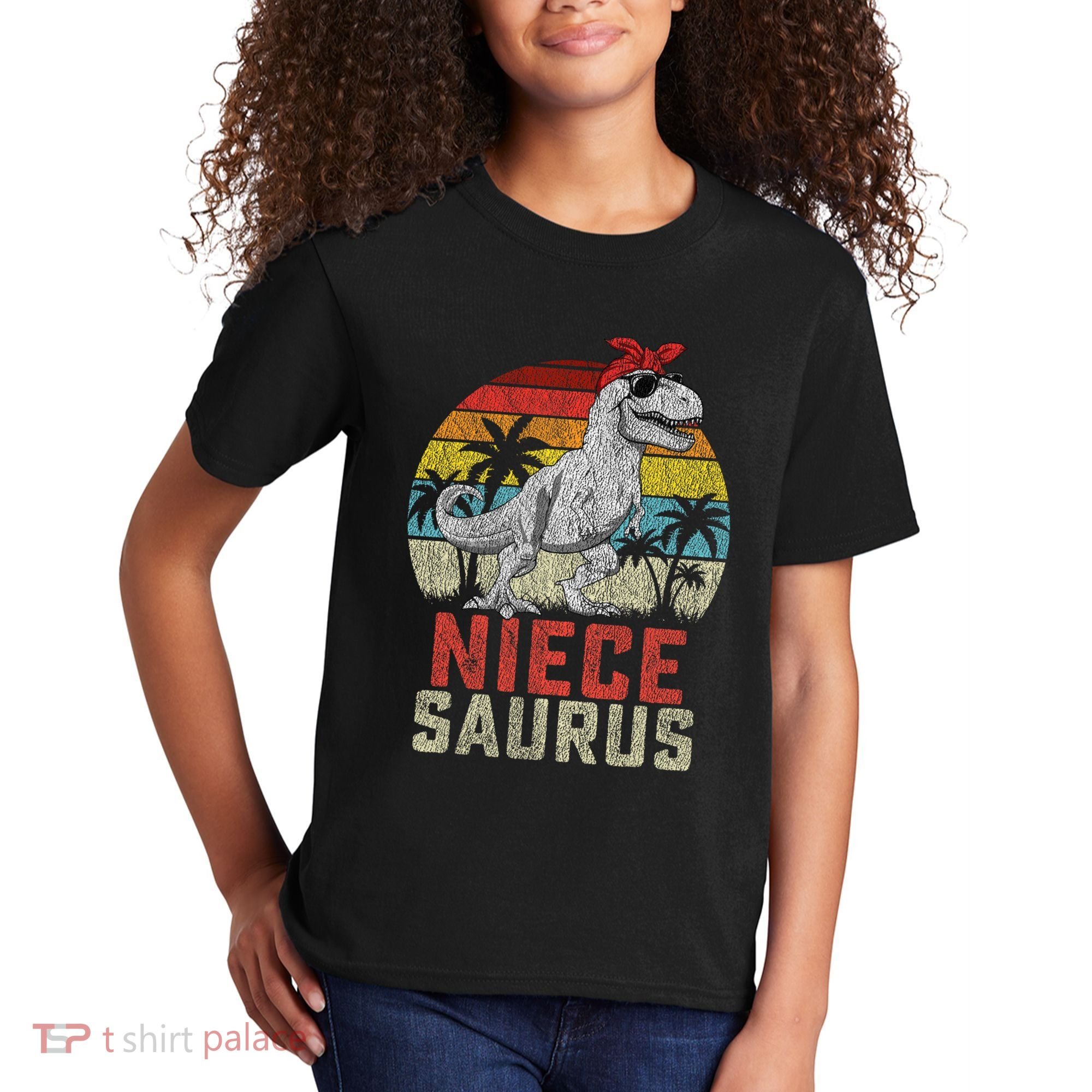 Niecesaurus T Rex Dinosaur Niece Saurus MotherS Family Kids T-Shirt