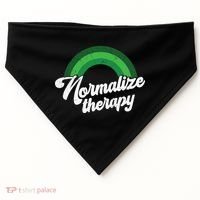 Normalize Therapy Rainbow Mental Health Matters USA-Made Doggie Bandana thumb 0