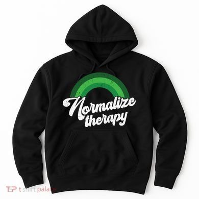 Normalize Therapy Rainbow Mental Health Matters Hoodie