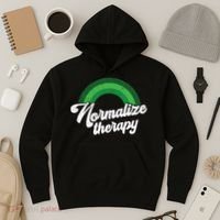 Normalize Therapy Rainbow Mental Health Matters Hoodie thumb 3