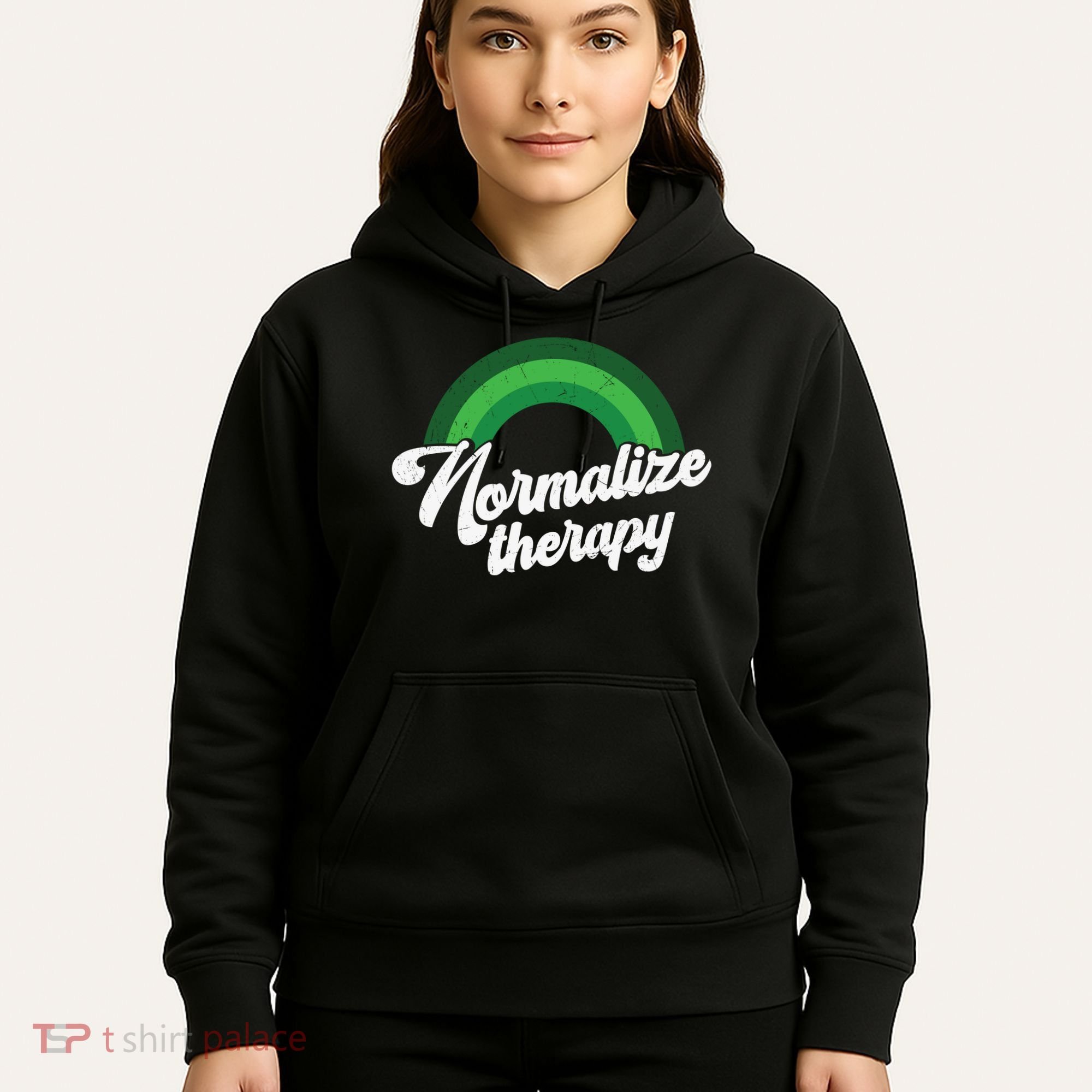 Normalize Therapy Rainbow Mental Health Matters Hoodie