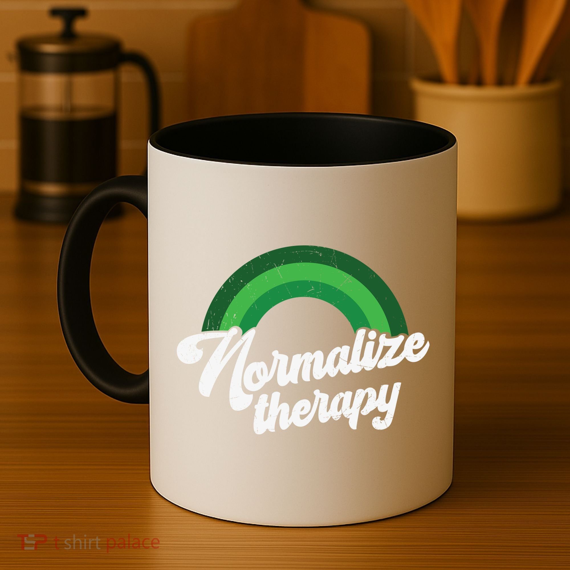 Normalize Therapy Rainbow Mental Health Matters Coffee Mug