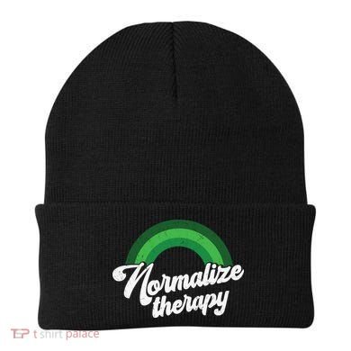 Normalize Therapy Rainbow Mental Health Matters Beanie
