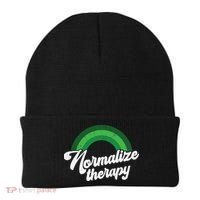 Normalize Therapy Rainbow Mental Health Matters Beanie thumb 0