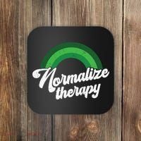 Normalize Therapy Rainbow Mental Health Matters Coaster thumb 0