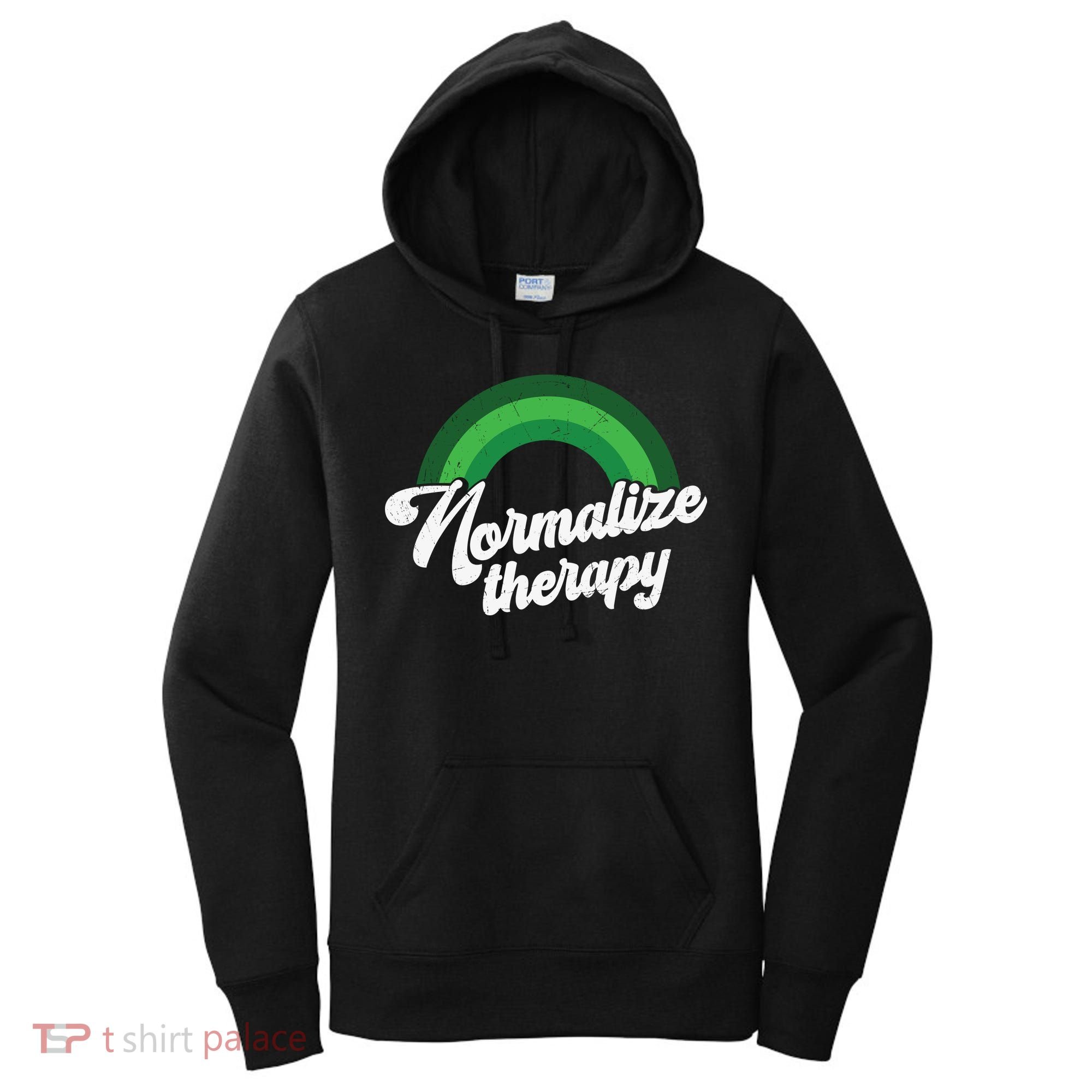 Normalize Therapy Rainbow Mental Health Matters Women's Hoodie