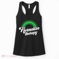 Normalize Therapy Rainbow Mental Health Matters Women's Tank Top thumb 0