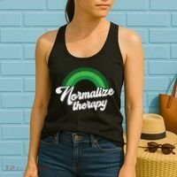 Normalize Therapy Rainbow Mental Health Matters Women's Tank Top thumb 2