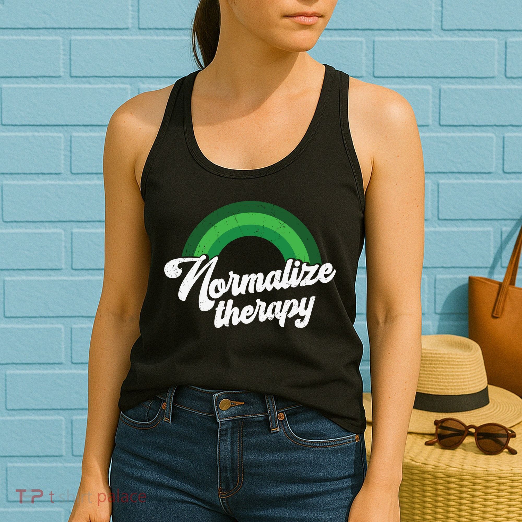 Normalize Therapy Rainbow Mental Health Matters Women's Tank Top