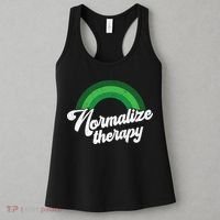 Normalize Therapy Rainbow Mental Health Matters Women's Tank Top thumb 3