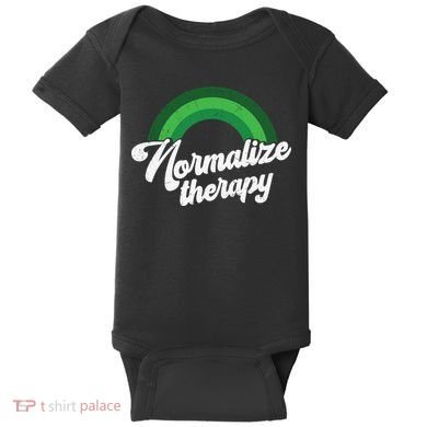 Normalize Therapy Rainbow Mental Health Matters Baby Bodysuit