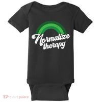 Normalize Therapy Rainbow Mental Health Matters Baby Bodysuit thumb 0