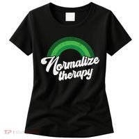 Normalize Therapy Rainbow Mental Health Matters Women's T-Shirt thumb 0