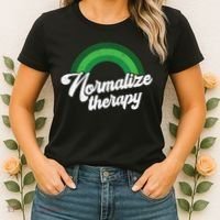 Normalize Therapy Rainbow Mental Health Matters Women's T-Shirt thumb 2