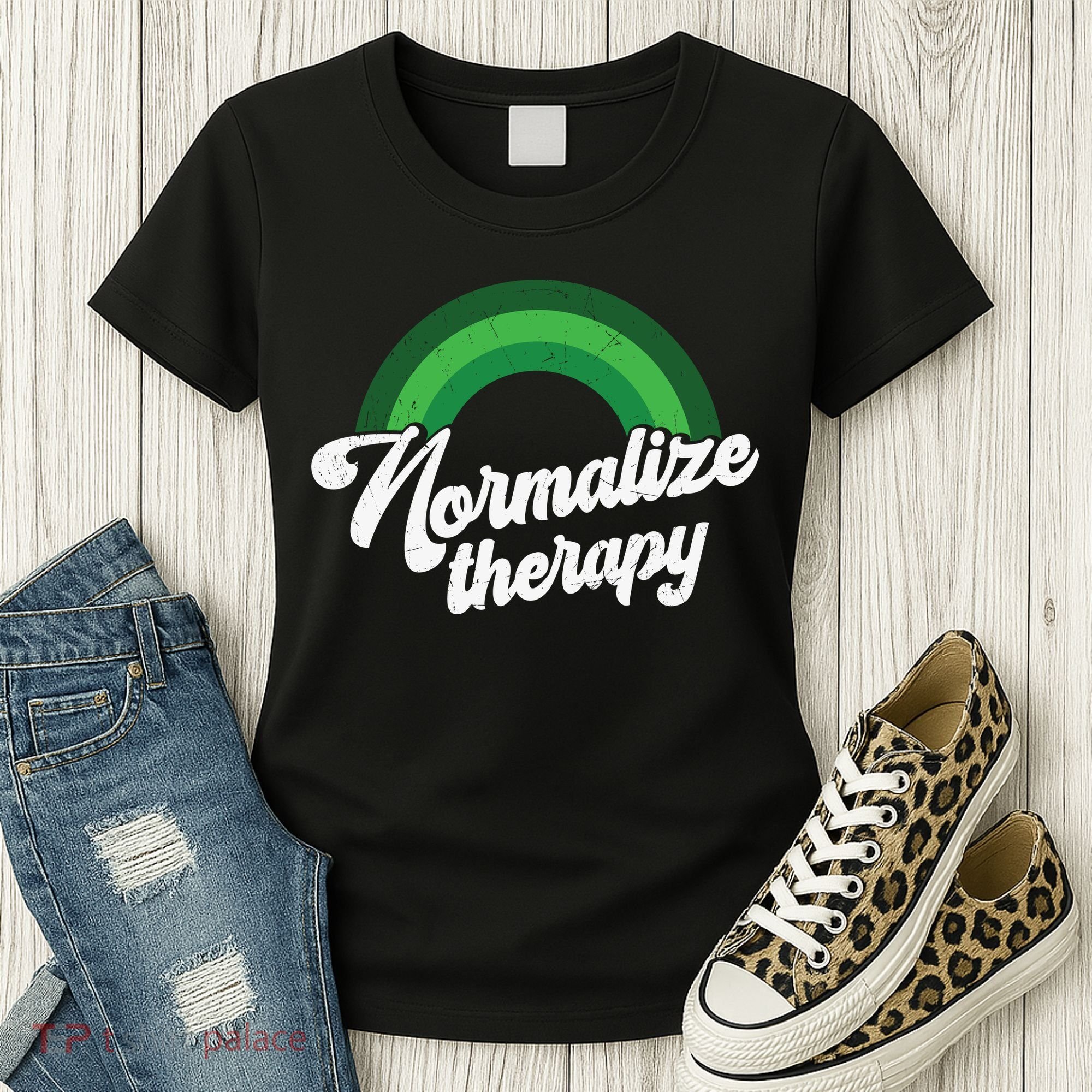 Normalize Therapy Rainbow Mental Health Matters Women's T-Shirt
