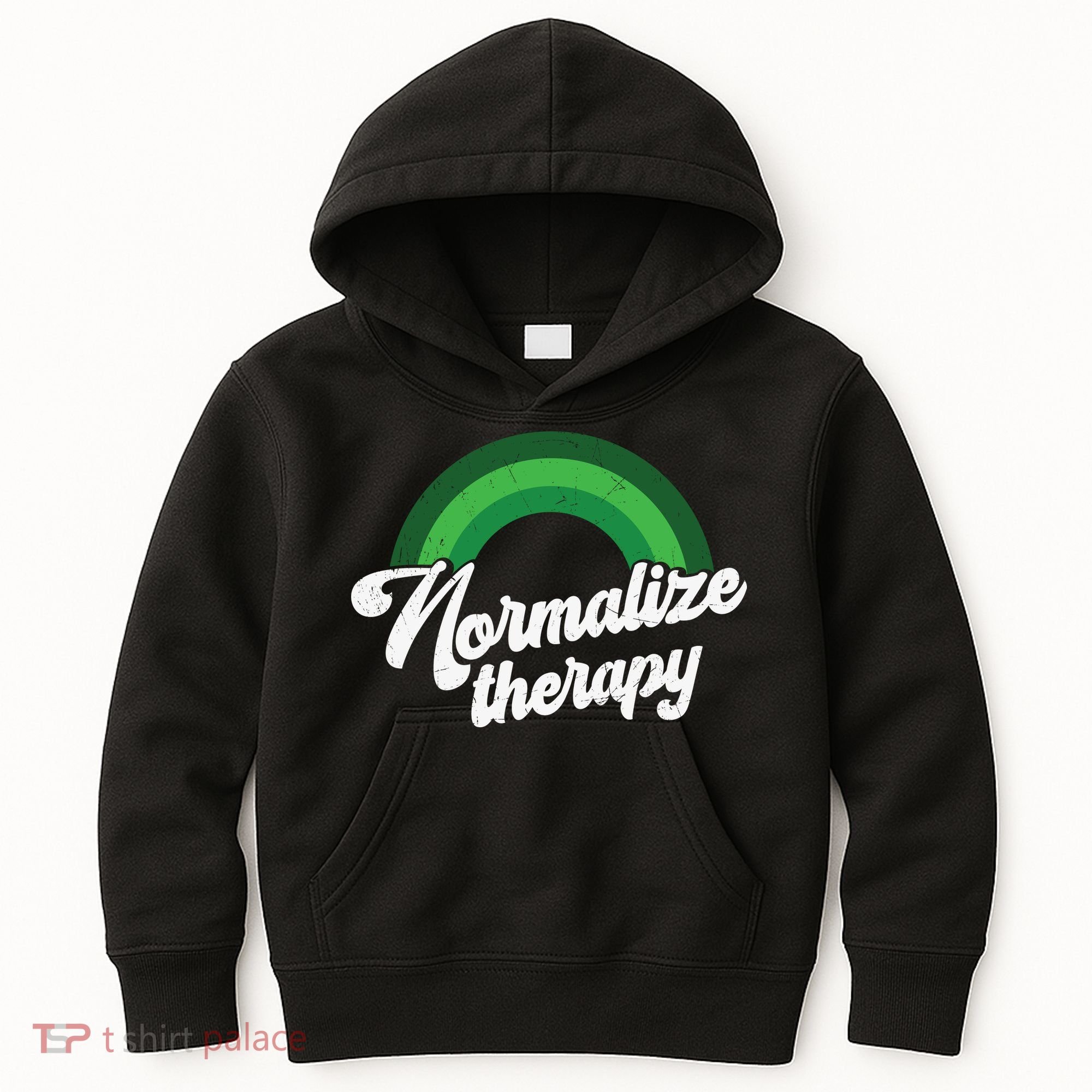 Normalize Therapy Rainbow Mental Health Matters Kids Hoodie