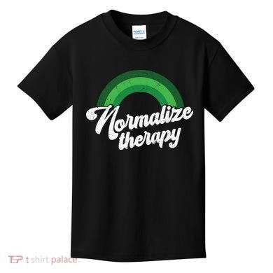 Normalize Therapy Rainbow Mental Health Matters Kids T-Shirt