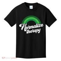 Normalize Therapy Rainbow Mental Health Matters Kids T-Shirt thumb 0