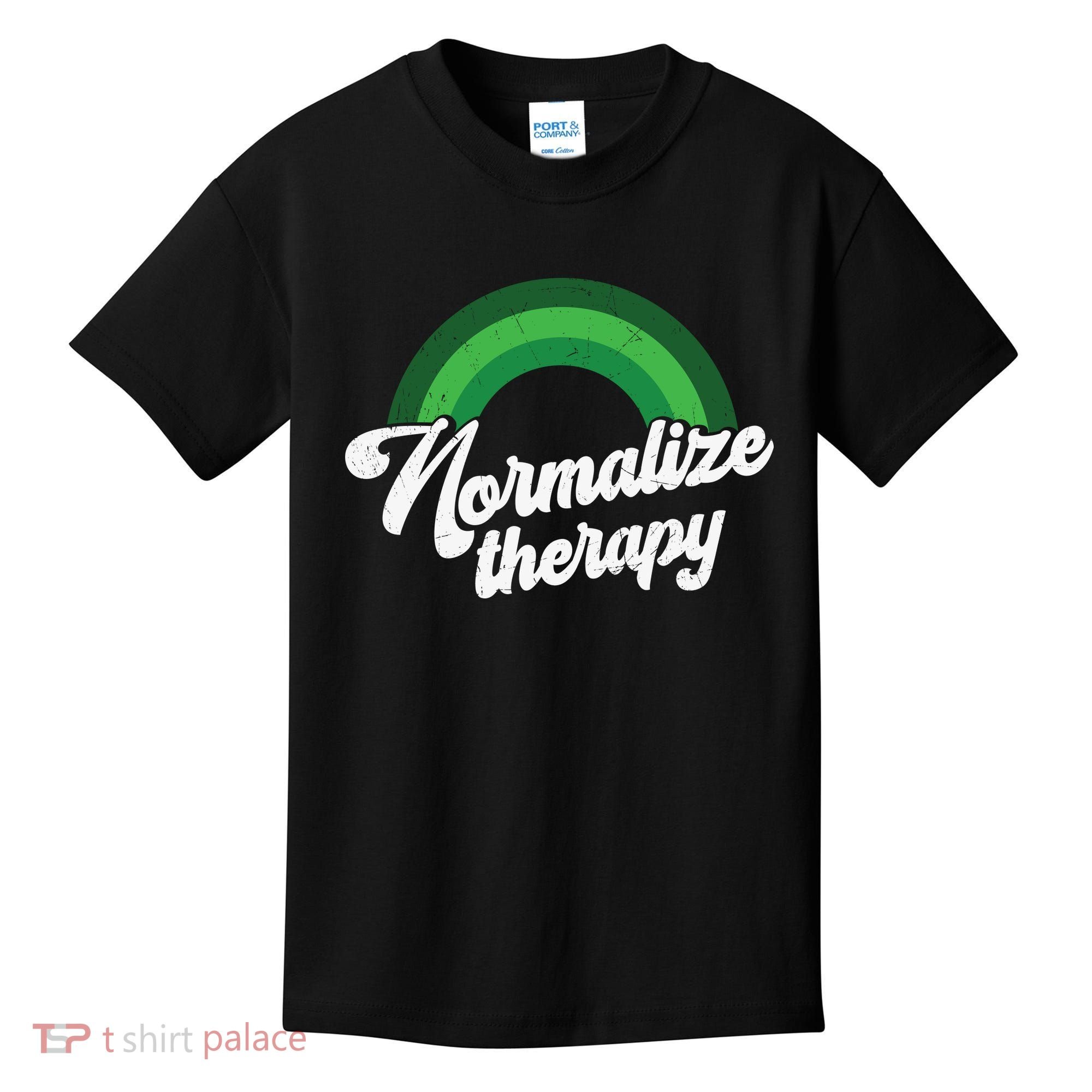 Normalize Therapy Rainbow Mental Health Matters Kids T-Shirt