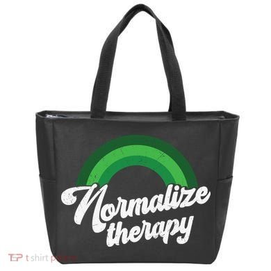 Normalize Therapy Rainbow Mental Health Matters Tote Bag