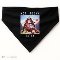 Not Today Satan Jesus Vs Satan In Basketball USA-Made Doggie Bandana thumb 0