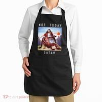 Not Today Satan Jesus Vs Satan In Basketball Apron thumb 2