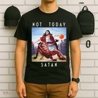 Not Today Satan Jesus Vs Satan In Basketball T-Shirt thumb 6