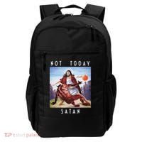 Not Today Satan Jesus Vs Satan In Basketball Backpack thumb 0