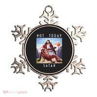 Not Today Satan Jesus Vs Satan In Basketball Ornament thumb 0