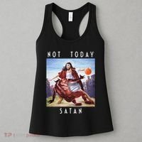 Not Today Satan Jesus Vs Satan In Basketball Women's Tank Top thumb 3