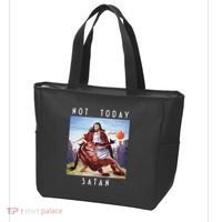 Not Today Satan Jesus Vs Satan In Basketball Tote Bag thumb 3