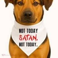 Not Today Satan USA-Made Doggie Bandana thumb 1