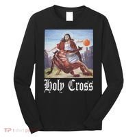Not Today Satan Jesus Crossover Basketball Holy Cross Long Sleeve Shirt thumb 0